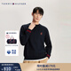 TOMMY HILFIGER秋冬男女雙面針織潮流休閑刺繡寬松紅色圓領(lǐng)T恤衛衣34192 藏青色DW5 S