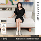 ELLASSAY歌力思夏季新款三醋酸氣質(zhì)收腰連衣裙女EWB342Y01400 黑色 M