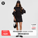 lululemon丨All Aligned 女士羅紋短款連衣裙 LW1FK4S 黑色 S /6