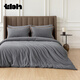 野獸派家居（tbh）畫(huà)框系列全棉加厚法蘭絨床品套件純棉四季床上四件套 細包邊全棉加厚法蘭絨套件 墨灰 床單款 （被套220*240cm）