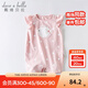 戴維貝拉（DAVE＆BELLA）夏裝新品新生兒服裝嬰兒連體衣女寶連身衣爬服 粉色圓點(diǎn) 80cm （建議身高73-80cm）