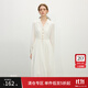范思藍恩法式V領(lǐng)長(cháng)袖連衣裙女春裝2025新款氣質(zhì)通勤襯衫裙子1330 白色 XS