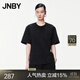 JNBY/江南布衣夏季女裝T恤純棉寬松滿印兔子女短袖通勤5O4113780 011/炭黑 S