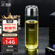 希諾（HEENOOR）玻璃杯單層加厚大容量帶提環(huán)水杯家用男士辦公泡茶杯運動(dòng)戶(hù)外杯子 鋼本色-565毫升【大容量】帶提環(huán) 【高硼硅玻璃杯體】