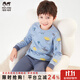 瑁恩·瑁愛(ài)（Mn·Mo）瑁恩瑁愛(ài)男童純棉內衣套裝兒童秋衣秋褲舒絨熱力棉保暖打底套裝 叢林志向(大碼無(wú)束口) 185 建議身高175-180cm