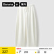 蕉內（Bananain）5系女士闊腿褲子時(shí)尚舒適顯瘦顯腿長(cháng)彈力休閑褲高腰衛褲透氣散熱 米白色 M