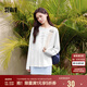 森馬（Semir）長(zhǎng)袖T恤女字母印花oversize個(gè)性2025夏季上衣鹽甜系109325101001