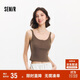 森馬（Semir）背心女短款顯瘦小個(gè)子夏季2025簡(jiǎn)約風(fēng)亨利領(lǐng)緊身吊帶109325102003