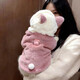 阿莫爾貓咪衣服秋冬款加絨保暖衛衣銀漸層布偶可愛(ài)防掉毛狗狗棉衣加厚冬 粉色~耳朵 S（建議3-5斤 參考胸圍背長(cháng)）