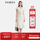 PORTS寶姿女裝2025春夏新款簡(jiǎn)約通勤溫柔風(fēng)經(jīng)典V領(lǐng)束腰魚尾連衣裙 米白色 S （4）