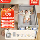 coolbaby嬰兒床多功能可折疊可移動(dòng)拼接床帶尿布臺蚊帳寶寶床 全家桶