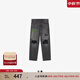 Levi's?SilverTab?25春夏新款男士美式高街破洞寬松直筒牛仔褲 灰色 32 (32)