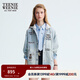 Teenie Weenie小熊女裝外套2025年秋季新款復(fù)古街頭休閑感牛仔上衣 淺藍(lán)色 S
