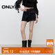 ONLY2025夏季新款復古高腰顯瘦A字裙褲短褲牛仔褲女|125243024 J19 黑牛仔 L