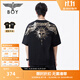 BOY LONDON【暗黑羅盤(pán)】春夏男女同款燙金印花潮牌短袖T恤N01906 黑印金 XL