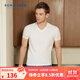 舒雅（Schiesser） 德國舒雅男士基礎打底舒美棉V領(lǐng)短袖打底衣【2件裝】E5/20029M 白色7000 L