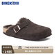 BIRKENSTOCK勃肯德國進(jìn)口男女款絨面革Boston shearling毛毛拖鞋 棕色窄版1020529 39