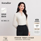 珂萊蒂爾秋季通勤淑女高級感純色長(cháng)袖襯衫上衣女 淡橙黃 M