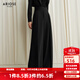 艾諾絲雅詩(shī)【商場(chǎng)同款】2025秋新品通勤高腰休閑褲直筒闊腿褲長(zhǎng)褲女40823043 黑色 M