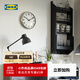 宜家（IKEA）PUGG普格掛鐘客廳時(shí)鐘簡(jiǎn)約現代客廳大氣簡(jiǎn)約網(wǎng)紅鐘表 掛鐘不銹鋼32cm
