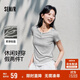 森馬（Semir）短袖T恤女短款套頭衫氣質(zhì)休閑2025夏假兩件緊身衣服109325100013