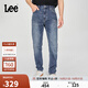 Lee25秋冬新品舒適中腰錐形五袋款中深藍男牛仔褲 中深藍 31
