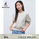 beanpole濱波  春夏新款女士灰色簡(jiǎn)約休閑圓領(lǐng)五分袖T恤 灰色 L 170/92A