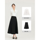 圖曼朵黑色a字半身裙女秋正裝面試職業(yè)套裝傘裙西裝裙新款高級感女裝 白色長(cháng)袖襯衫+黑色長(cháng)裙 90%選購 M 推薦105-115斤可穿
