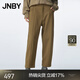 JNBY/江南布衣秋冬休閑褲女簡(jiǎn)約通勤風(fēng)錐形鉛筆褲挺括舒適5NAE14410 214/褐色 XS
