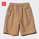 優(yōu)衣庫童裝男童女童松緊工裝中褲學(xué)生戶(hù)外休閑短褲474578 34 駝色 130
