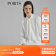 PORTS寶姿 商場(chǎng)同款新品女裝氣質(zhì)慵懶綁帶襯衫LL8B007KWT003 奶白色 S (4)