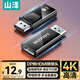 山澤DP轉(zhuǎn)HDMI轉(zhuǎn)接頭 4K高清DisplayPort公對母視頻轉(zhuǎn)換器 電腦臺式機接電視顯示器投影儀連接器 ZHQ-11