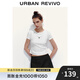 UR2025秋季新款女裝休閑復古波點(diǎn)刺繡短袖T恤UYY450285 白色印花 S