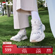 FILA 斐樂(lè )官方女鞋FERN摩登運動(dòng)鞋蕨草鞋休閑鞋老爹鞋 磨菇灰色/白中白-OB 37.5