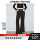 UR2025春季新款女裝休閑復(fù)古高腰水洗牛仔長(zhǎng)褲UWM850052 正黑 26