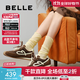 百麗（Belle）董璇同款流心糖阿甘鞋女25秋商場(chǎng)款運動(dòng)風(fēng)休閑鞋E7H1DCM5預售 棕色 4.5CM增高 38