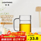 明尊（LIGHTKING）玻璃茶杯 茶水分離杯綠茶杯男女士便攜辦公商務(wù)大容量過(guò)濾泡茶杯 CP-42【380ml】一只裝
