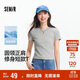 森馬（Semir）涼感T|短袖T恤女短款刺繡修身2025基礎圓領(lǐng)正肩夏裝109325100007