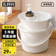 五月花臉盆水桶30cm3件套帶蓋加厚耐用宿舍泡腳家用儲水桶洗衣洗車桶