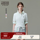 Teenie Weenie小熊針織短袖女裝秋季新款老錢(qián)風(fēng)polo衫毛衣T恤上衣 白色 S