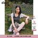 DZZIT地素半身裙2025夏季新款摩登新中式拼接高腰百褶裙女3J2S2126A 黑色 XS