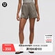 lululemon丨Pleated 女士超高腰褶飾短褲 LW7BYYS 卡其棕 M /8