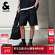 杰克·瓊斯（JACK&JONES）多口袋潮時(shí)尚個(gè)性休閑百搭舒適簡(jiǎn)約風(fēng)基礎廓形短褲男裝225215021 E40黑色 L (180)