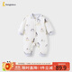 童泰（TONGTAI）嬰兒連體秋冬寶寶夾棉衣服兒童對開(kāi)爬服TS43D210-DS灰色80cm
