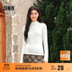 森馬（Semir）長(cháng)袖T恤女半高領(lǐng)吸濕發(fā)熱抗菌2024冬緊身抓絨打底衫109724101001