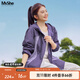 MsShe【運動(dòng)風(fēng)撞色連帽外套】大碼女裝2025秋裝胖mm寬松顯瘦上衣 A款-薰衣草紫色現貨 6XL