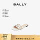 BALLY 巴利【秋季煥新】 牛皮女鞋低粗跟涼拖鞋平底鞋 白色 35碼