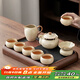 唐豐汝窯茶具整套帶茶盤(pán)功夫茶具套裝中式家用陶瓷泡茶壺蓋碗茶杯套裝