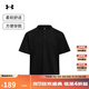 安德瑪（UNDERARMOUR）春夏Waffle Henley男子華夫格運動(dòng)休閑短袖T恤6007562黑色001 XL