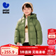 迷你巴拉【熱Hi2.0】冬款男女童發(fā)熱羽絨服親子厚款羽絨外套 軍綠40619 120